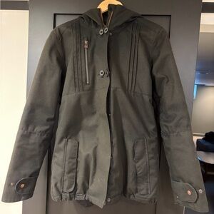 Cappel Women's Black Insulated Hooded Wool Secret Snowboard Jacket - M